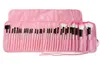 Профессиональные наборы кистей для макияжа 24 32 шт. Черный розовый полный косметический комплект Макияж кисти для лица для лица