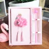 Розовый единорог фламинго кактус ноутбук Box Set дневник с гелевая ручка канцелярские школьные принадлежности подарок для девочек дети студенты WJ016
