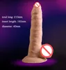 New Heating Vibrating Foreskin Dildos Suction Cup Artificial Realistic Penis Dick Vibrator Adult Female Masturbation Sex Toy For W7783912