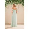 Mint Green Sukienki druhny długość długości podłogi spaghetti paski szyfonowe Maid of Honor Wedding Party Suknie Hy389