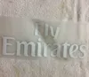 FLY EMIRATES stampa a caldo loghi sponsor anteriori adesivi rosa braccialetti da stampa distintivi da calcio bracciale stampato toppe impresse bianche da calcio