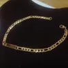 5pcs Lot thin 4.5mm 22cm (8.66 inch) women mens Fashion Stainless steel in bulk Gold figaro Link chain bracelet bangle Jewelry