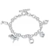 Bracciale a ferro di cavallo Bracciale placcato in argento sterling; Bracciale in argento 925 per uomo e donna moda nuovo arrivo SPB074