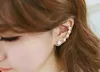 Estilo ocidental Acessórios Para As Mulheres Moda Jóias Ear Cuff Pérola Doce Brincos Cinco Pérolas Sem Furo Único Ouvido Clipe Sliver Cor De Ouro