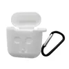 Funda blanda para Apple Airpods Funda protectora de silicona con tapa para polvo Funda correa anti-perdida para Air pods Auriculares Safty