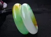 Natural hermosa esmeralda 3 colores verde nefrita jade brazalete pulsera morther regalo joyería de piedras preciosas 5983345