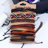 Vintage Genuine Leather Bracelets For Women 6pcs/set Multi-layer Weave Rope Wrap Bracelets & Bangle Men Jewelry Drop Shipping