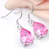 Mix 5 Pieces 1 Lot Classic Holiday Jewelry Fire Sweet Pink Topaz Cubic Zirconia 925 Sterling Silver Fashionable For Women Earrings Jewelry
