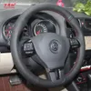 Yuji-Hong Sztuczny Skórzany Kierownica Kierownica Obejmuje Case Dla Volkswagen VW CC Golf 6 Tiguan Passat Touran Harased Cover