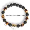 2 Stück/Set Herren-Armbänder, Lava-Buddha-Armband für Männer, Natursteinperlen, Geschenk, Religion, Yoga, Pulseras Pulseira Masculina, Geschenk, Urlaub, Valentinstag, Vatertag