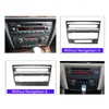 For E90 E92 E93 Interior Trim Carbon Fiber Air conditioning CD control panel decoration Cover Car styling 3 series Auto Accessories7103031