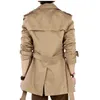 2016 Trençkot Erkekler Klasik Kruvaze Mens Uzun Ceket Masculino Erkek Giyim Uzun Ceketler Mont İngiliz Tarzı Palto