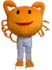 2018 venda quente a cabeça um traje de mascote de caranguejo laranja para adulto para vestir para venda para festa