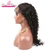 Greatremy® Pré-arrancou profunda curly 360 rendas peruca com cabelo bebê brasileiro cabelo humano virgem espessa 22 * ​​4 * 2 frontal circular com trama no topo