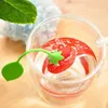 Strawberry shaped silicone tea filter bag silicone tea infuser strainer home kitchen tea tool Free Shipping LX3355
