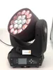 6 stycken med flygcase zon ring kontrollerbar scen ljus mixer LED tvätt aura rörlig strålkastare 19x15W 4 i 1 LED Wash Zoom