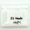 100 pcs 3RLTraditional Permanente Agulhas de Maquiagem Esterilizada agulha de tatuagem Rodada 3 para a máquina de maquiagem permanente 0.35x50mm