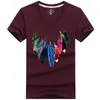 2018 heren zomer kleurrijke vogels veer gedrukt t-shirt cool tops hoge kwaliteit casual korte mouw Tee plus size 2XL 3XL 4XL 5XL
