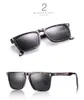 Lunettes de soleil pour hommes de Carfia Lentilles polarisées Vintage lunettes de soleil 100% Protection UV 53572 carré 54mm avec étui