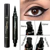 Doubleheaded Eyeliner Pencil Triangle Seal Eyeliner Waterproof Liquid Wing Eyeliner Cosmetics Tool9915559