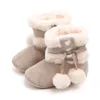 Bebek kız saç topu patik kış ılık kar botları bebek çocukları için çocuk çocukları için bebek toddler ısınma beşik ayakkabıları