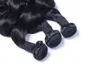 Brasilianische lose gewellte Haarbündel, unverarbeitetes Echthaar, Doppelschuss, 4 Bündel, natürliche Farbe, reines Haar