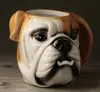 Tee Kaffee Tassen Keramik 3D Cartoon Bulldog Milch Tassen Wohnkultur Handwerk Zimmer Hochzeit Dekoration Porzellan Figur Tier Tasse