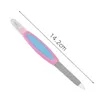 Double-head Professional Multifunction Nail Files Stainless Steel Scrub For Dead Skin Removal Shovel Nail Art Beauty Tools Color random