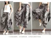 2018 grande taille printemps été décontracté Vintage coton lin pantalon femmes élastique taille haute large jambe pantalon Harem pantalons