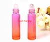 150pcs/lot 10ml Empty Glass Aromatherapy Roller Roll on Bottles Essential Oil Refillable Bottle With Metal Ball & Black Cap