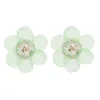 Bohemian 6 Colors New Korean Style Fashion Jewelry Crystal Flower Stud Earrings For Women