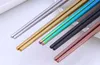 Glossy Titanium Gold-plated Chopsticks, Colorful Stainless Steel Chopsticks Rose Gold Black Rainbow Square Chopsticks150pair T1I825