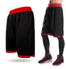 Shorts de basquete dos homens menino esporte correndo calças curtas de treinamento de fitness elástico verão praia ginásio respirável plus size