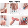 24pieces False Nails For Kids Children black and white 3D Fashion Cute Style Short Artificial Fake Nail Tip Free Glue DIY Tool