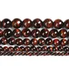 8mm fabrikspris Natursten röd tigerögon Agat Runda lösa pärlor 16 "Strand 4 6 8 10 12 mm Välj storlek för smycken