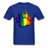 2018 mais recente t-shirt novelty orgulho gay urso garra arco-íris bandeira 3d impressão t camisa de verão camisa masculina francês tamanho grande 3xl completo algodão