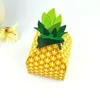 Papercard Pineapple Boxes Favor Treat Candy Boxes Birthday Sweets Cake Gift Bag Hawaiian Wedding Party Beach Table Decor events yellow
