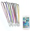 Snoep Kleuren Strass Nekkoord Crystal Lanyard Met metalen Clip Multi Kleur diamant Lanyard voor iphone x 8 7 6 samsung mobiele telefoon ID-kaart