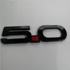 Niestandardowe 3D 50 Mustang GT Gloss Black Fender Emblem Odznaka Zakładka 3M Stakada do F150 Falcon Coyote 2PCSET1569484