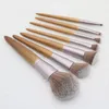 New 7Pcs Wood Color Makeup Brushes Sets Foundation Eyedshadow Concealer Blush Make Up Brushes Women Beauty Tool Maquillaje