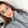 Zonnebril mannen vrouwen 2018 mannen vrouwen duidelijke lens bril metalen bril frame myopia brillen lunette