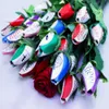 American Popular Softball Baseball Leather Stitching Stitch Rose Flower Simulation Rose Decoration Läder Rose Gift Free Frakt