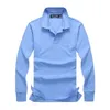 POLO de manga larga a la moda para hombre de alta calidad, POLO informal para hombre, manga larga, talla S-XXL, ropa de otoño e invierno para hombre