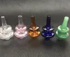 Neueste farbige Hover-Cap-Glas-Vergaserkappe, passende thermische 4 mm dicke Quarz-Banger-Nagel, fünf Farben erhältlich, Domeless-Enail-Vergaserkappe