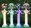 Decoración de la boda Columna romana Área de bienvenida Pilar con luces LED Suministros de fiesta brillantes 4 piezas / lote