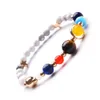 Huit planètes liées à la Voie Lactée galaxy guardia Pierre Naturelle Pierre de Lave planètes Bracelet Diffuseur d'Huile Essentielle Bracelets Bijoux