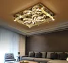 Modern Rectangular Bubble Column Crystal Chandeliers Ceiling Lamps Lights LED Lighting For Villas Living Room Restaurant Bedroom Dining Room Hotel Apartment