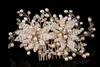 Or Argent De Mariée Peignes De Cheveux De Mariage Perles Cristal Peigne De Cheveux De Mariée Filles Coiffes De Mariée Coiffure Chapeaux Fleurs Accessoires De Cheveux