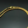 Collier de chaîne de corde en acier inoxydable à 18 km