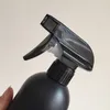 500 ml16 oz Désinfectant alcool rechargeable flotte de pulvérisation de grande capacité en plastique de couleur noire bouteilles pour nettoyage aromath8826201